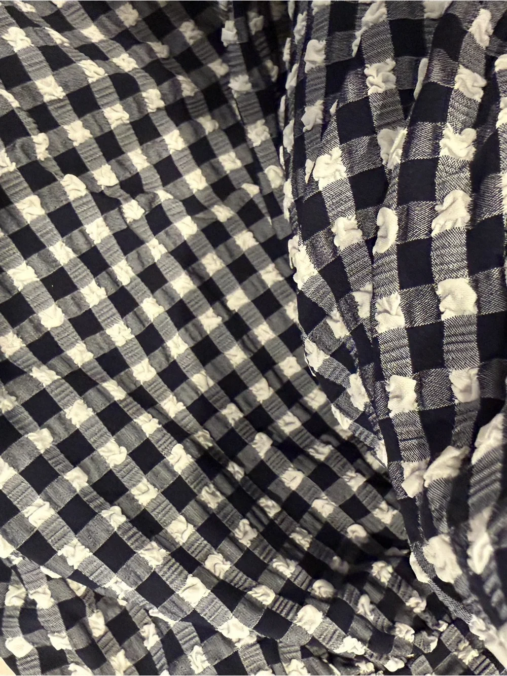 Navy and White Gingham One-Piece Swimsuit - Picture 7 of 7